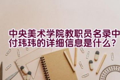 中央美术学院教职员名录中付玮玮的详细信息是什么？