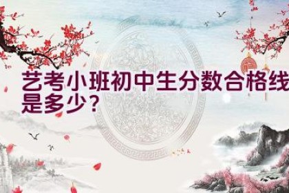 艺考小班初中生分数合格线是多少？