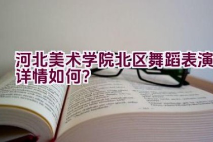 河北美术学院北区舞蹈表演详情如何？